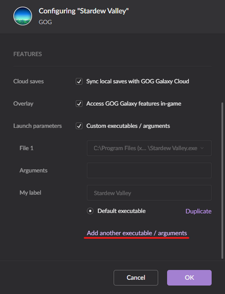 File:Gog galaxy add exectuable.png