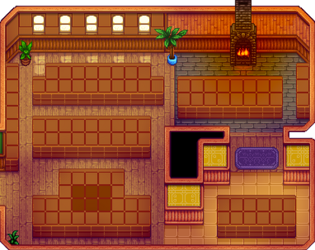 Museum Interior with unreachable tiles shaded