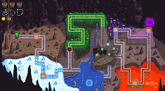 Map screen at the start of the game