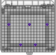 5 Iridium Sprinklers with Pressure Nozzle upgrades. Only 1 crop space is taken by a sprinkler, leaving room for 119 plants.