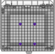 4 Iridium Sprinklers with Pressure Nozzle upgrades. Only 2 crop spaces are taken by sprinklers, leaving room for 118 plants.