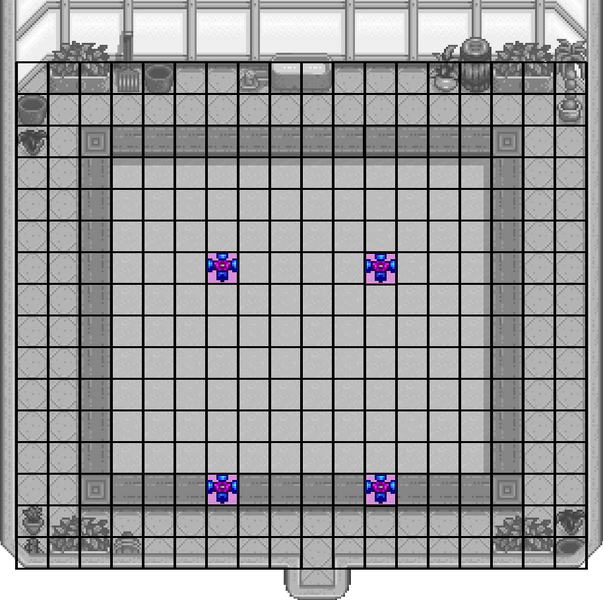 4 Iridium Sprinklers with Pressure Nozzle upgrades. Only 2 crop spaces are taken by sprinklers, leaving room for 118 plants.